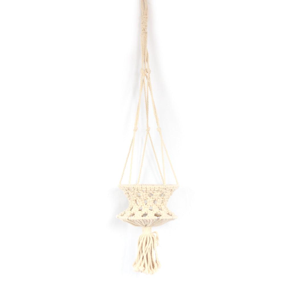 Lisslune | Rustic Beige Handwoven Macramé Plant Hanger