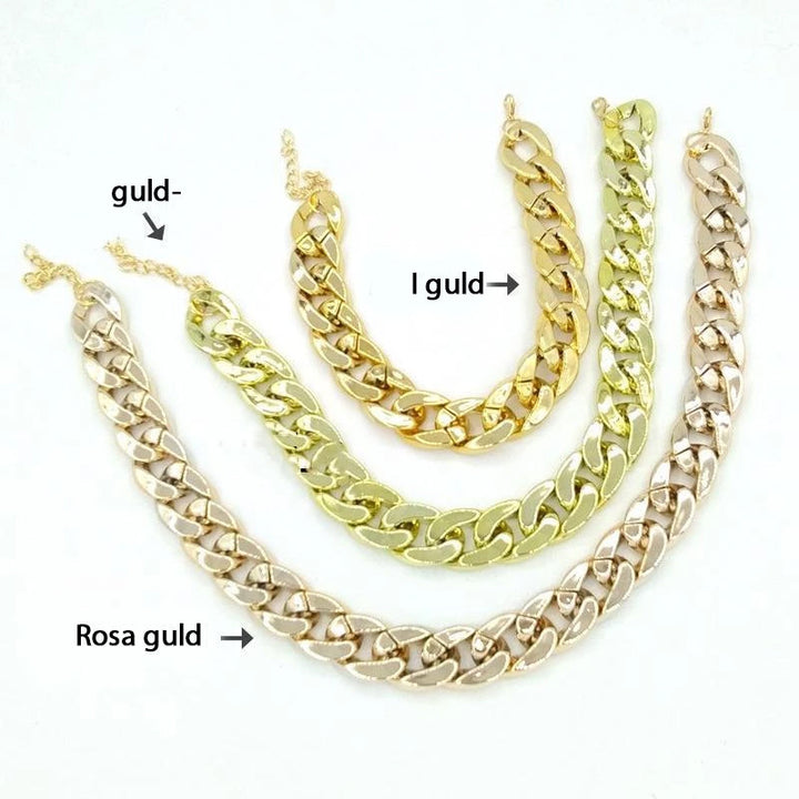 Lisslune | Thick golden chain pet safety collar