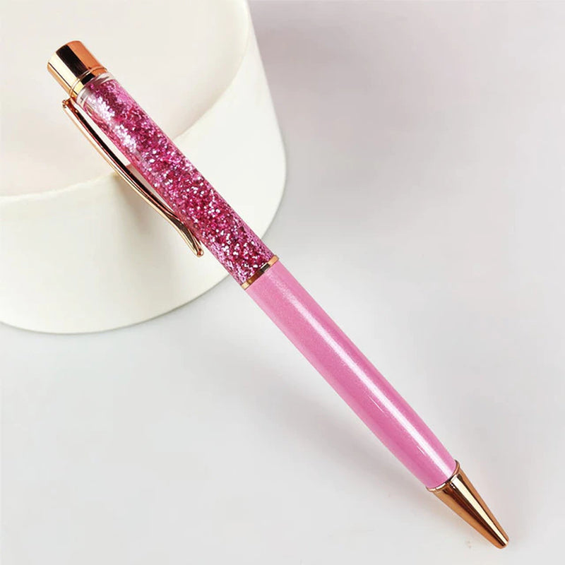 Lisslune | 1Pc New Gold Foil Pens Metal Ballpoint Pens Office Birthday Gifts Ballpoint Pen Engraved Names Private Laser Customize Logo Pen