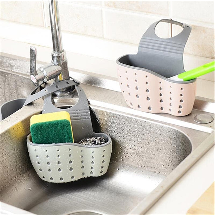 Lisslune | Portable Hanging Kitchen Sink Basket Drain Bathroom Storage Basket Bag Tools Adjustable Sink Holder Home Cocina Accessories