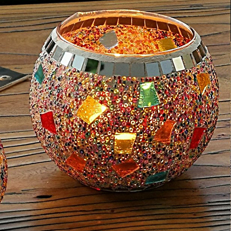 Lisslune | European Retro Glass Mosaic Tealight Holder