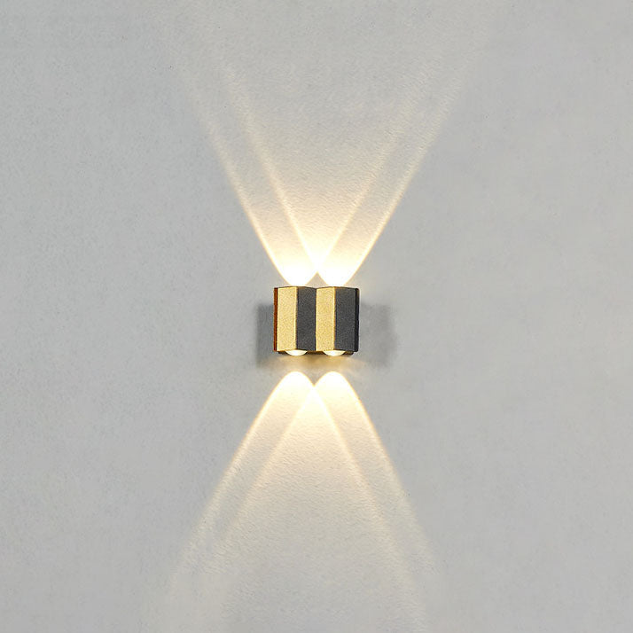 Lisslune | Modern Light Luxury Golden Aluminium Outdoor Waterproof Terrace LED Wall Light Lamp