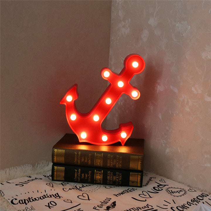 Lisslune | Scandinavian modern Boat Anchor ABS Battery LED Wall Sconce Lamp