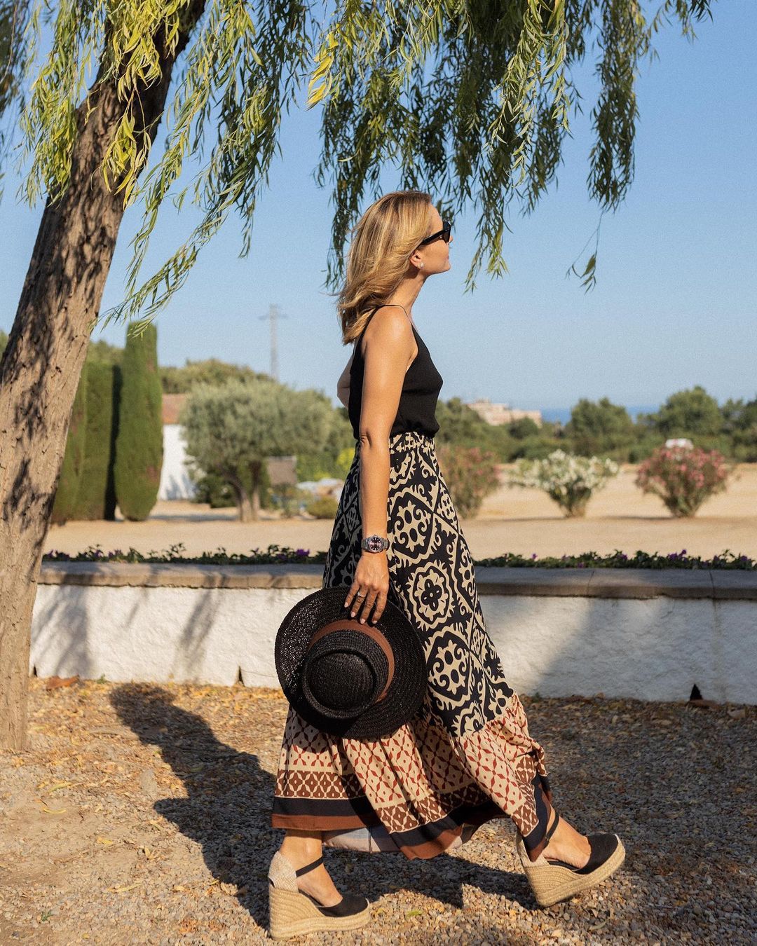 Lisslune | Boho Lange Rock mit Print