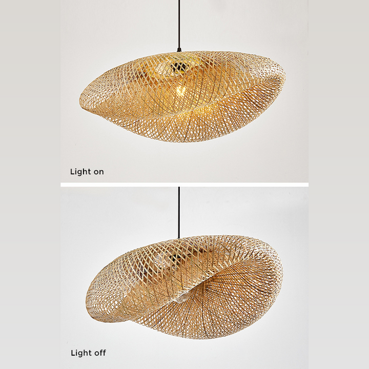 Lisslune | Rattan Woven Bamboo - Pendant Light - Led - Light