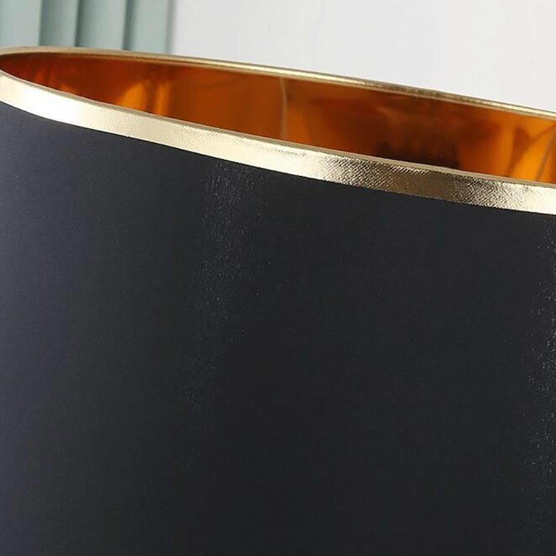 Lisslune | Modern Transitional Cylinder Iron Fabric 1-Light Table Lamp for the Living Room