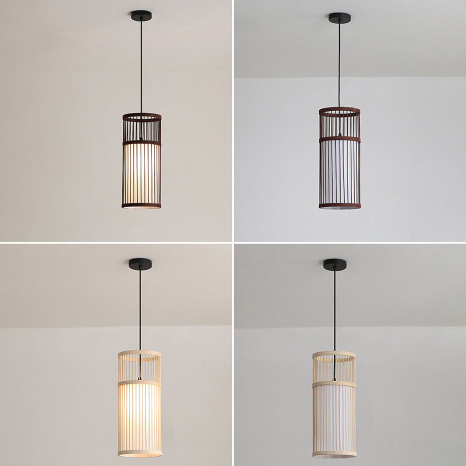 Lisslune | Bambora Zen Pendant Light | Handwoven Bamboo Lantern | Japanese Design | Natural Elegance