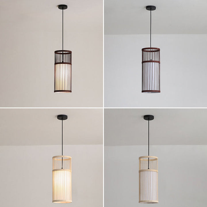 Lisslune | Bambora Zen Pendant Light | Handwoven Bamboo Lantern | Japanese Design | Natural Elegance