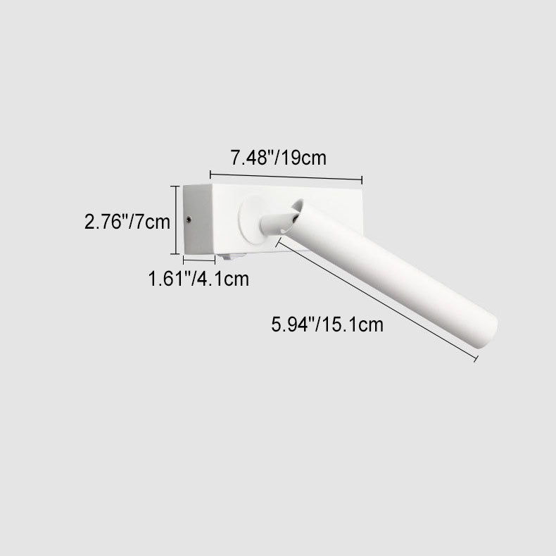 Lisslune | LumeFocus Rectangular LED Wall Light | Adjustable Angle | Minimalist Design | Reading Lamp | Warm Light