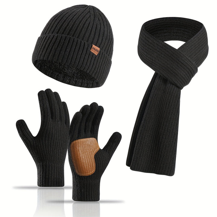 Lisslune | Winter Comfort Set – Knitted Beanie, Scarf and Gloves for Unisex