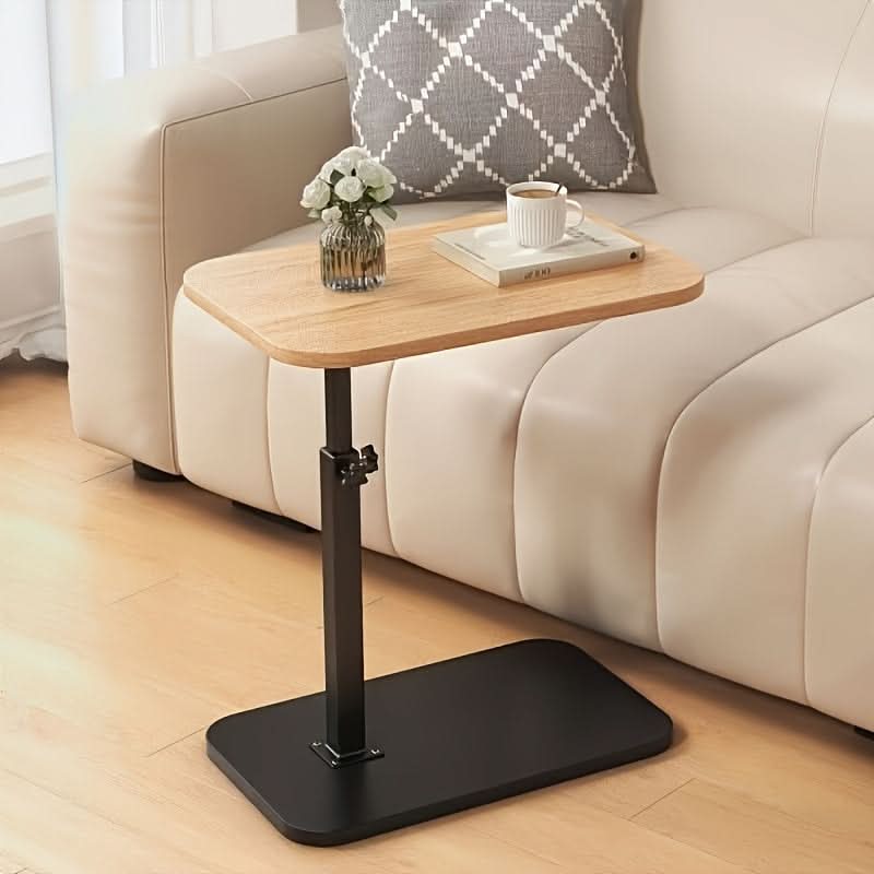 Lisslune | Adjustable Side Table – Wood & Metal for Couch or Bed