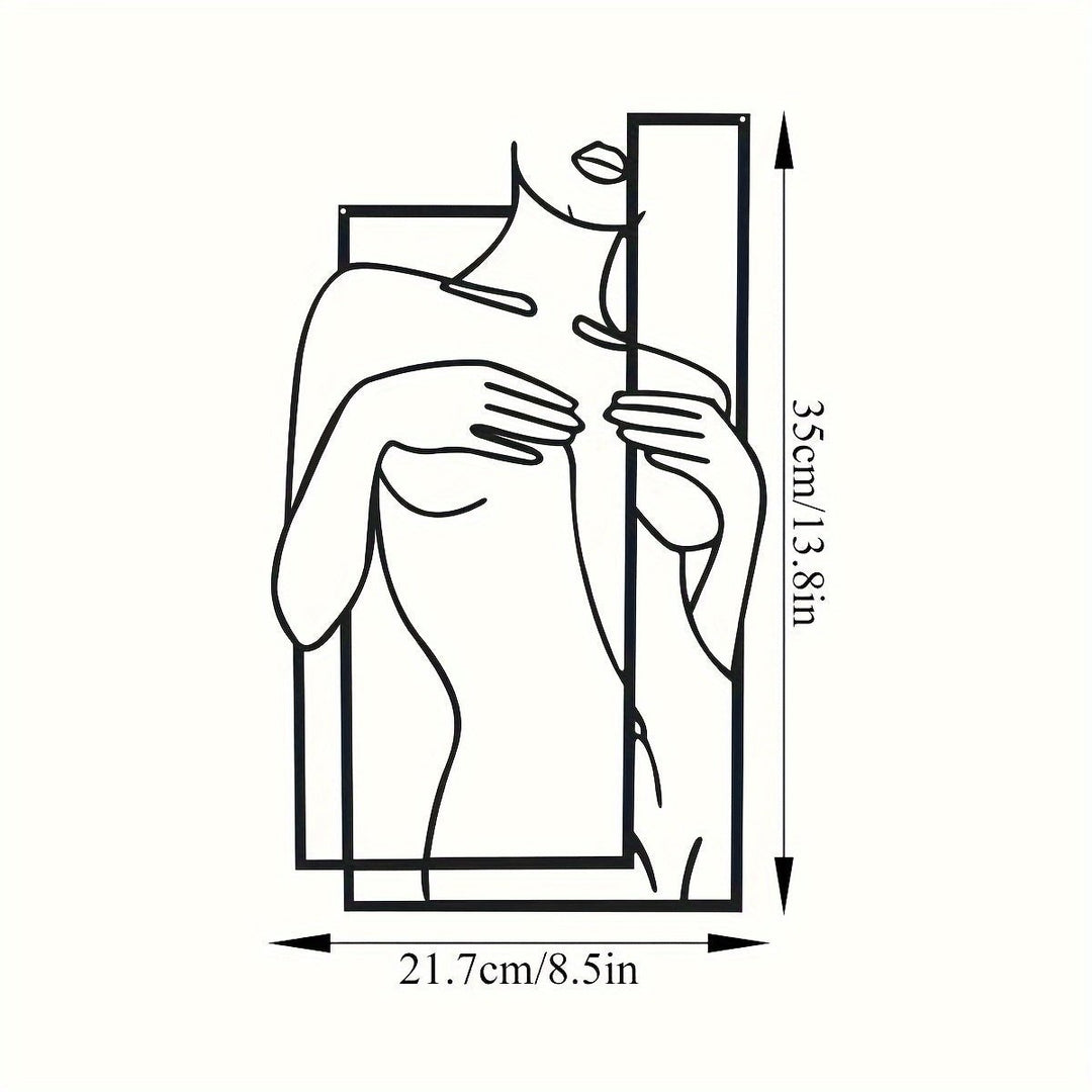 Lisslune | LineaArt Metal Wall Decoration - Modern Minimalist Wall Art for Bedroom