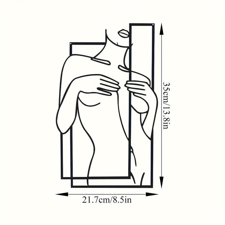 Lisslune | LineaArt Metal Wall Decoration - Modern Minimalist Wall Art for Bedroom