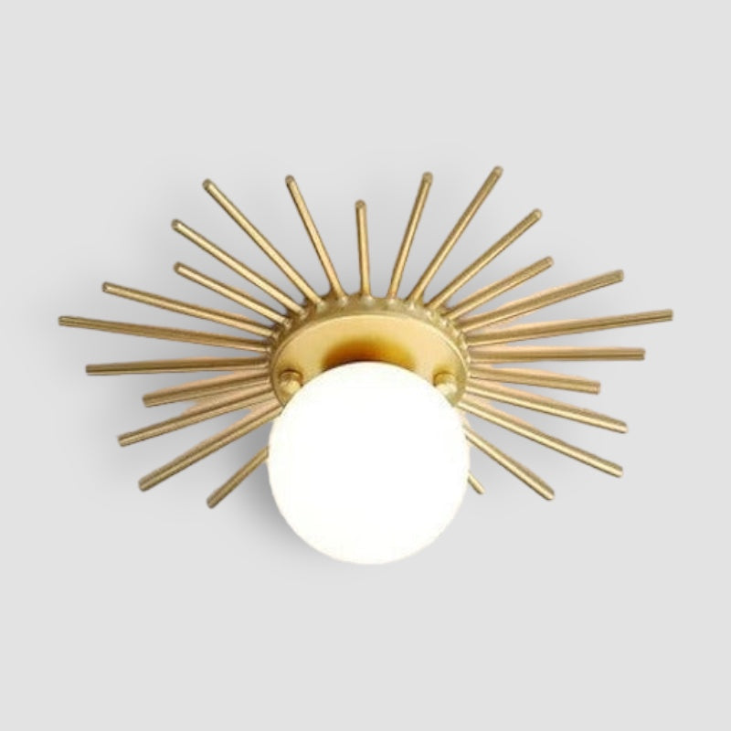 Lisslune | HaloBeam – Elegant Glass and Iron Wall Lamp for Classic Touch