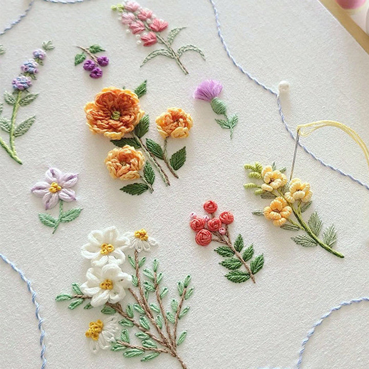Lisslune | Small Flower Frame Embroidery Set