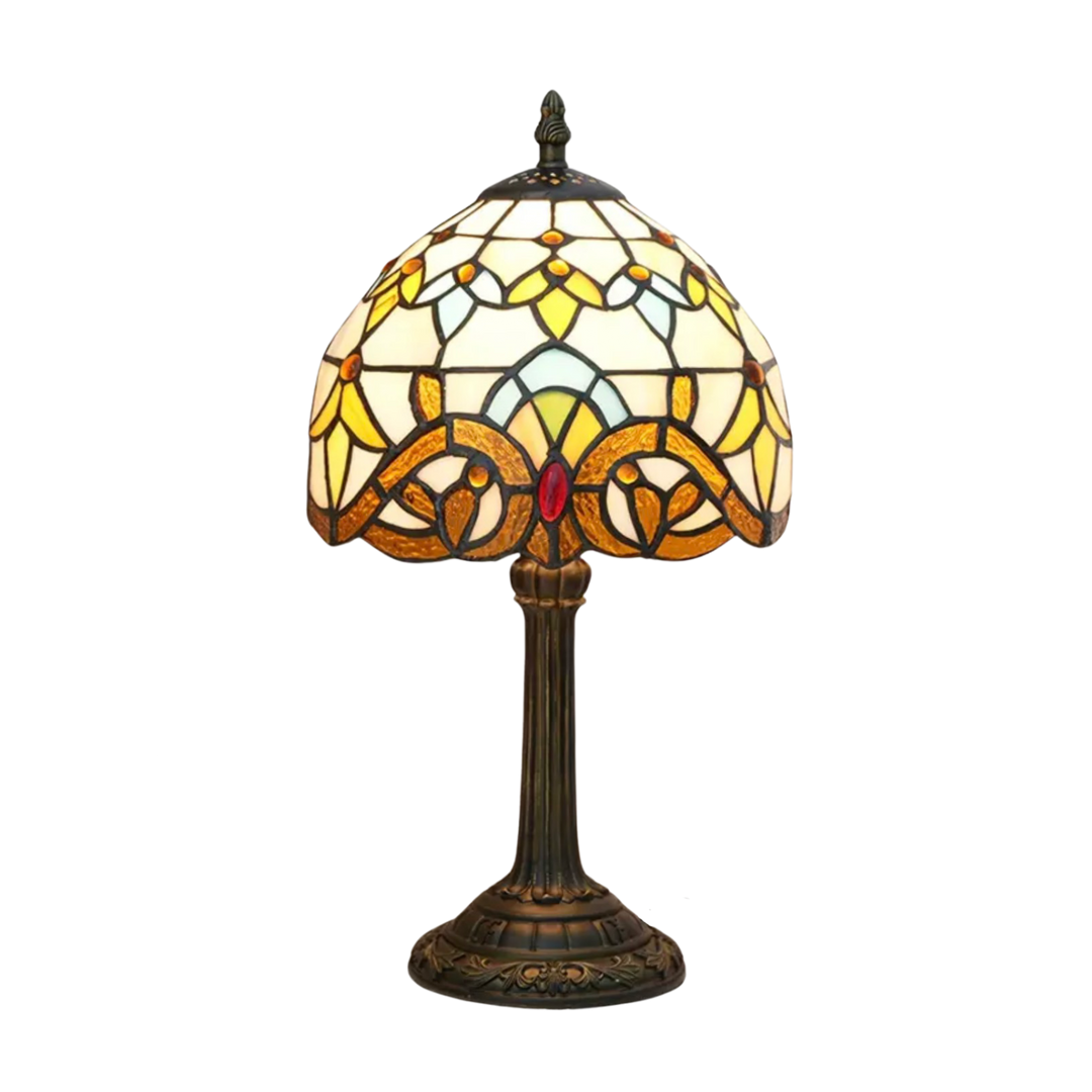 Lisslune | VerreMystique Tiffany Lamp – Timeless Stained Glass Table Lamp for Warm Ambient Lighting