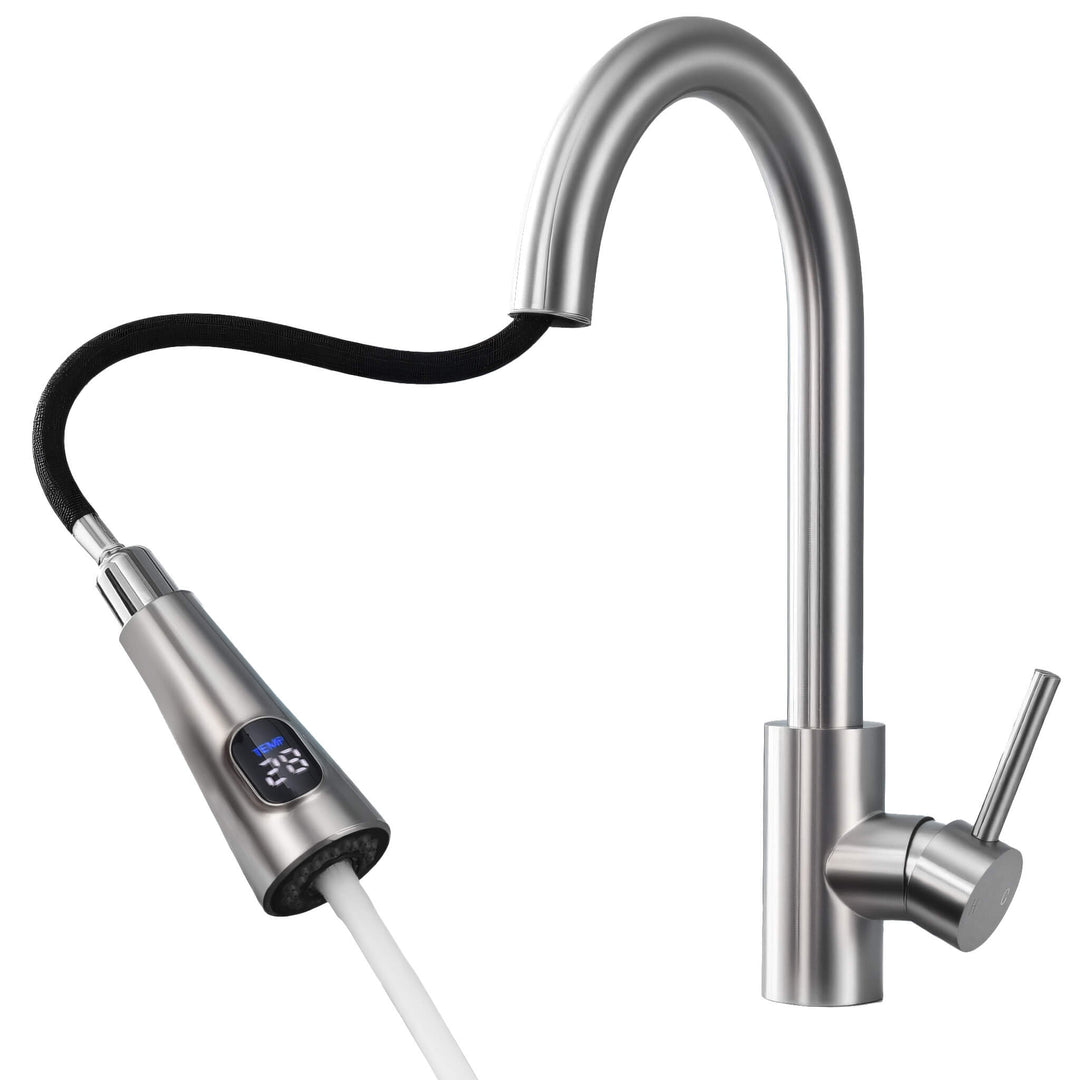 Lisslune | Kitchen faucet with 2 spray types, 360° swivel kitchen tap