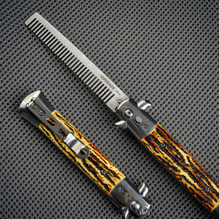 Lisslune | Portable Foldable Stainless Steel Comb, with Bottle Opener & Screwdriver, for Hair & Beard