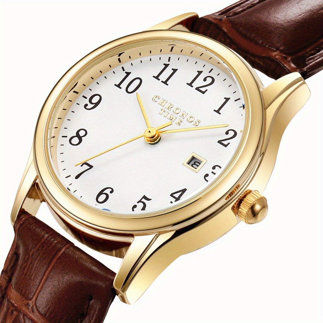 Lisslune | Elegant Women’s Watch – Quartz Wristwatch with Synthetic Leather Strap | Perfect Gift for Her