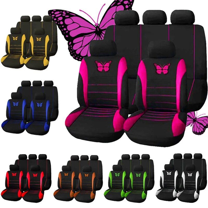 Lisslune | Universal butterfly car seat cushions in 9 vibrant colors