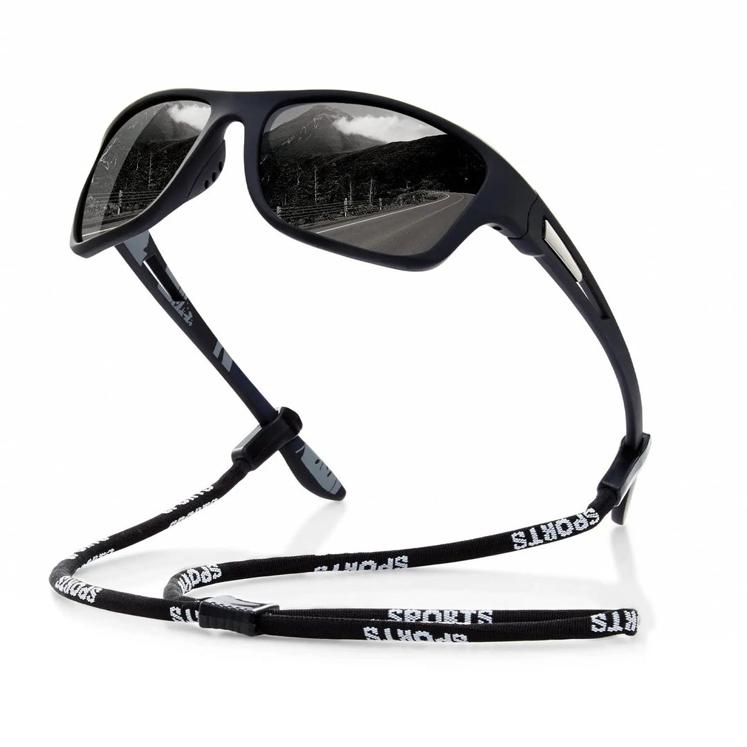 Lisslune | Mens Polarised Sports Sunglasses UK – UV400 Wrap Around Sunglasses for Cycling, Running & Outdoor Activities | Lightweight & Glare Protection
