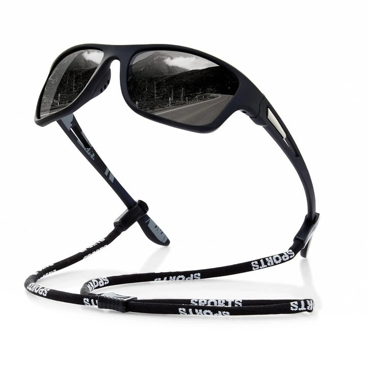 Lisslune | Mens Polarised Sports Sunglasses UK – UV400 Wrap Around Sunglasses for Cycling, Running & Outdoor Activities | Lightweight & Glare Protection