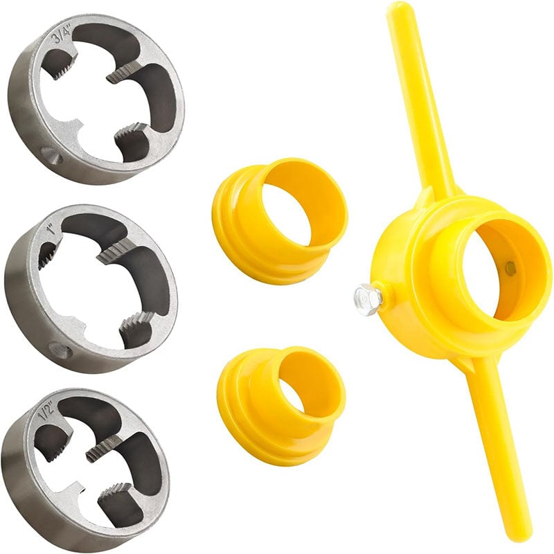 Lisslune | 6-Piece Set Of Water Pipe Die Plastic Pipe Die Tap Wrench Set
