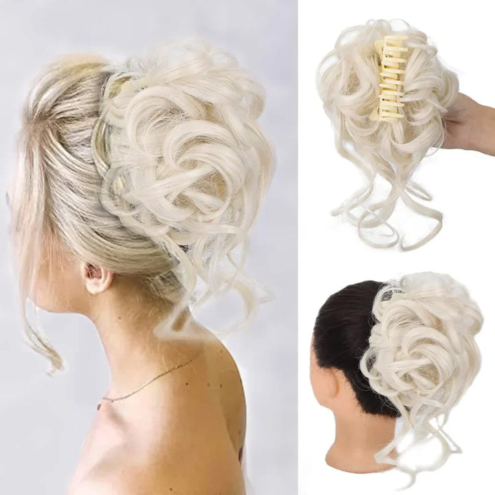 Lisslune | Curly Hair Bun – Clip-in Hair Piece with Volume and Natural Look