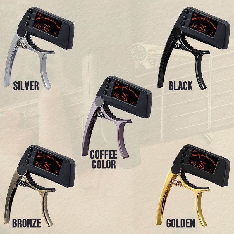 Lisslune | DUAL-USE GUITAR CAPO TUNER WITH LCD DISPLAY