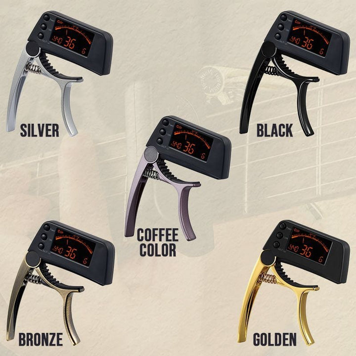 Lisslune | DUAL-USE GUITAR CAPO TUNER WITH LCD DISPLAY