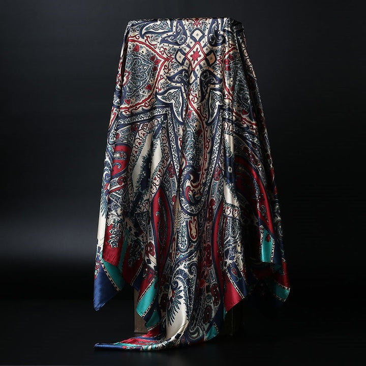 Lisslune | Large square scarf Simulation silk scarf All-match scarf Scarf