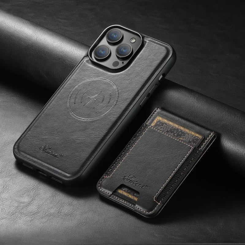 Lisslune | LuxCase Leather Phone Case with Card Slot and Stand – Suitable for iPhone