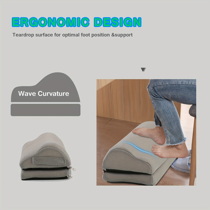 Lisslune | Ergonomic Footrest with Memory Foam – Adjustable & Non-Slip