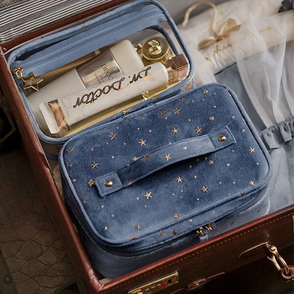 Lisslune | Large capacity velvet cosmetic bag + wash bag