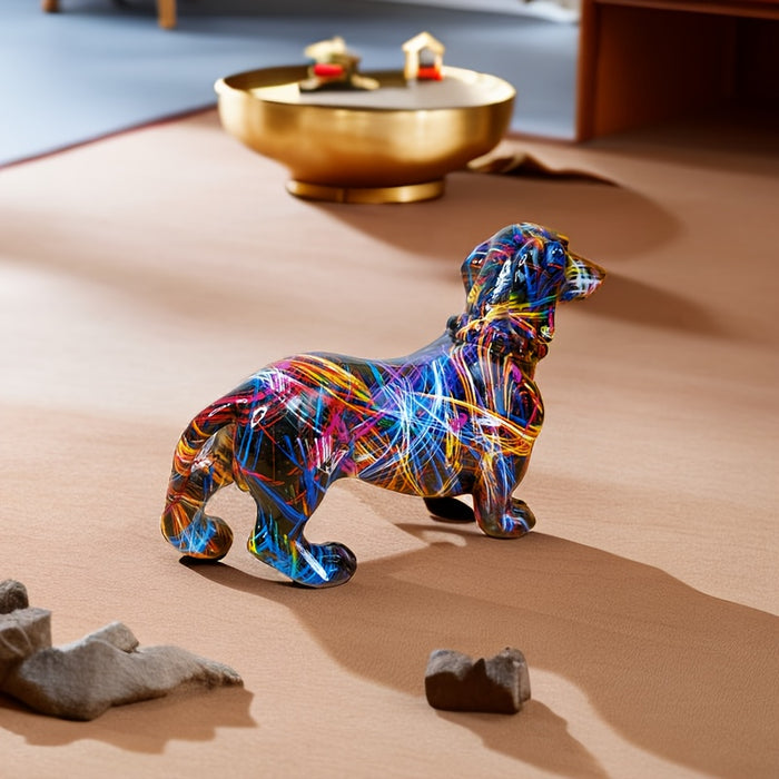 Lisslune | Dachshund Delight – Colourful Dachshund Ornament for a Playful Touch at Home