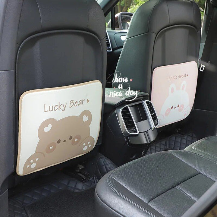 Lisslune | Waterproof cartoon bear & rabbit car seat back protector for children