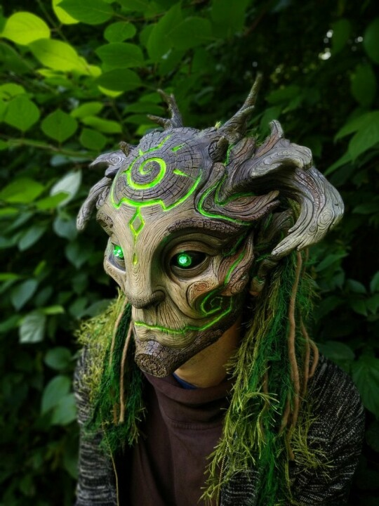 Lisslune | Green Man Forest Spirit Mask Costume Accessories Masks
