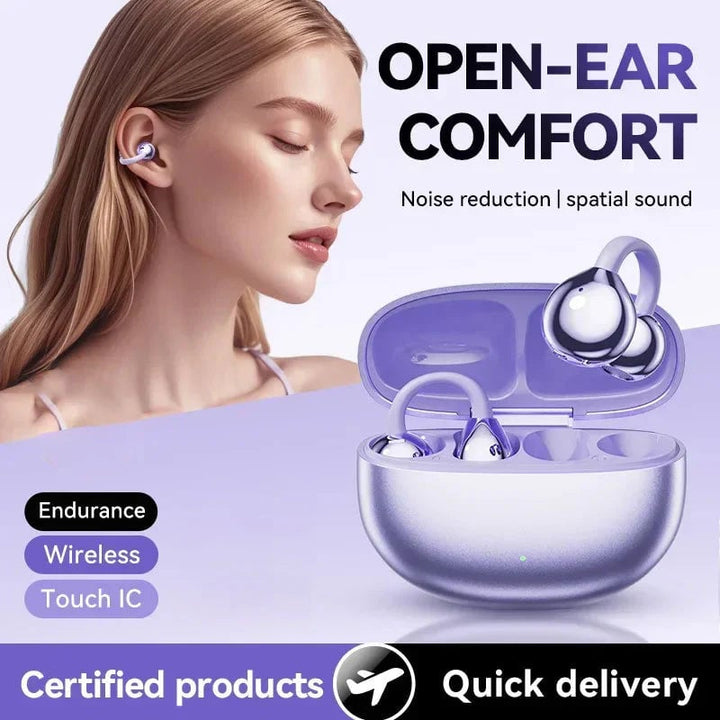 Lisslune | AI Translation Open Ear Clip Bluetooth Headphones