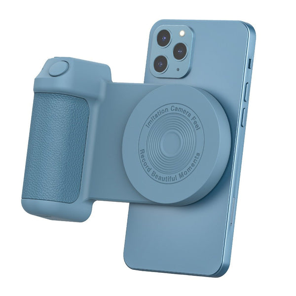 Lisslune | Griply Magnetic Phone Holder with Wireless Charging – Anti-Vibration Hand Grip for Stable Shots
