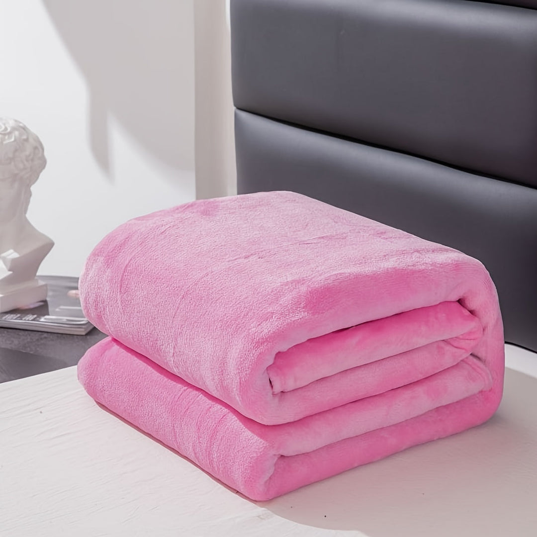 Lisslune | Soft and warm gray flannel blanket for all seasons