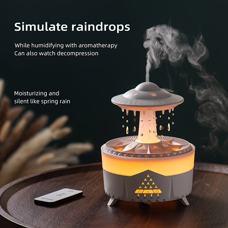 Lisslune | Relaxing Raindrop Aromatherapy Essential Oil Diffuser - LED Light & Humidifier
