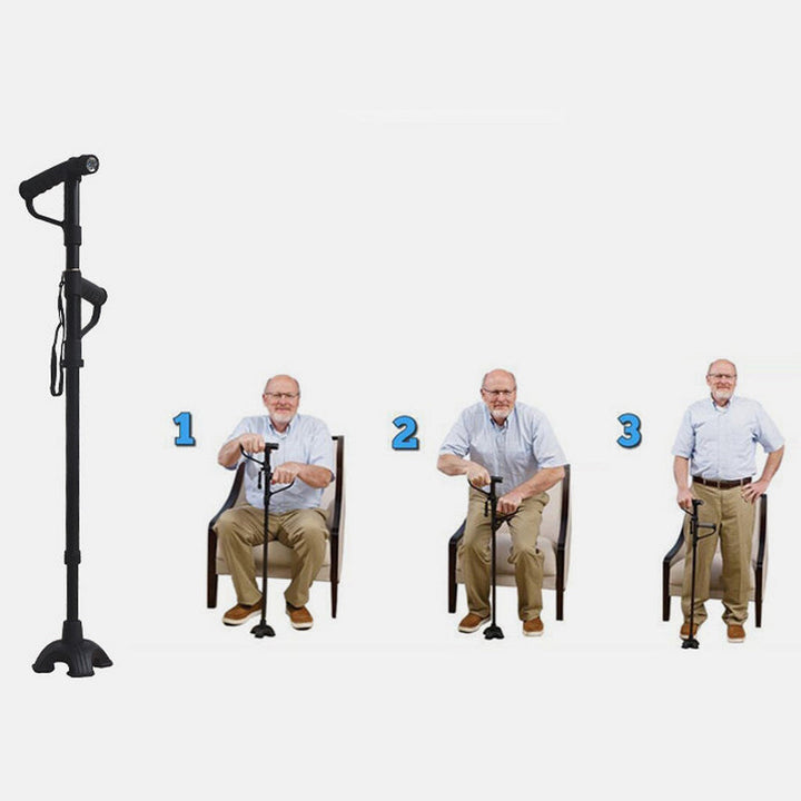 Lisslune | Non-slip Folding Walking Stick With LED Light