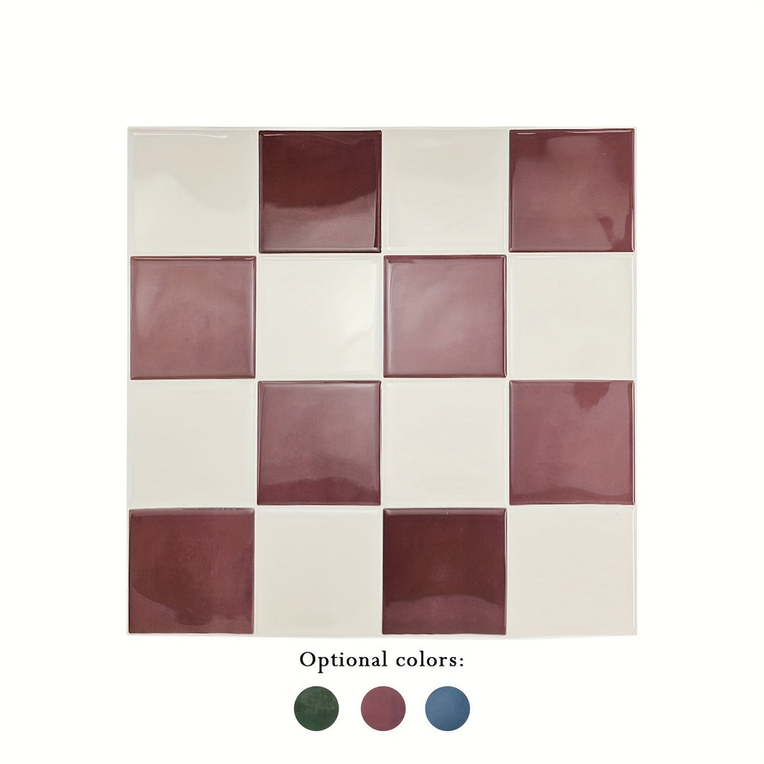Rynx | 10/30 pieces self-adhesive tile] 10/30 pieces self-adhesive bathroom wall tile, self-adhesive kitchen splash, 10.5 inches * 10.5 inches waterproof and oil-resistant splash guard, easy-to-apply adhesive for kitchen, bathroom, walls & RVs