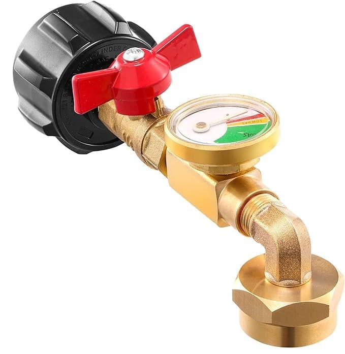 Lisslune |  Top-Rated Propane Refill Elbow Adapter with Tank Gauge