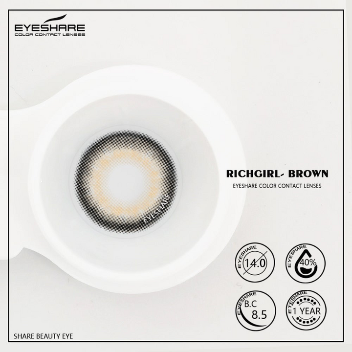 Rynx Richgirl Brown 14.0mm 1 Pair | 1 Year
