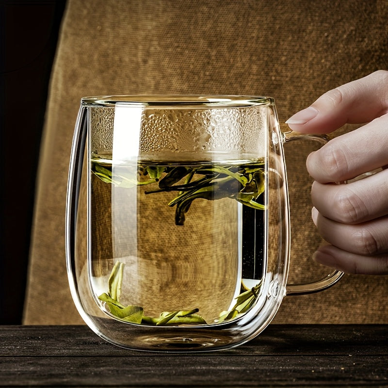Lisslune | ThermoSip Double-walled Glass Mug – Borosilicate Glass, Heat Resistant & Elegant