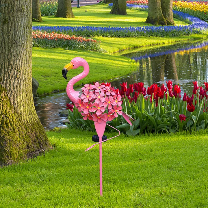 Lisslune | Flamingo Solar Light Metal Art