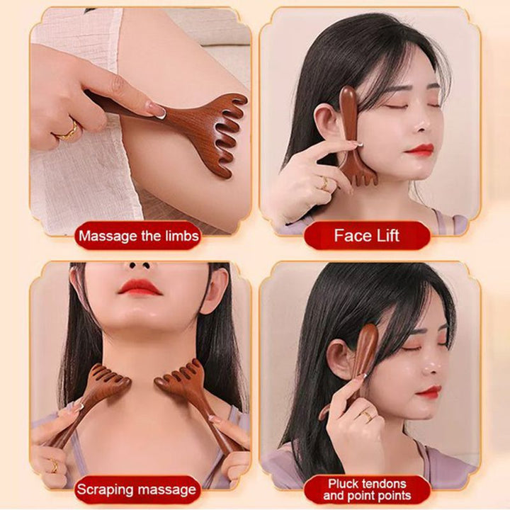 Lisslune | Meridian massage comb with six claws