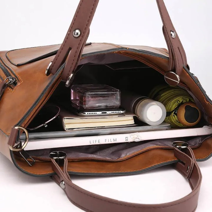 Lisslune | Elly – Women’s Vintage Leather Shoulder Bag | Handmade & Elegant Design