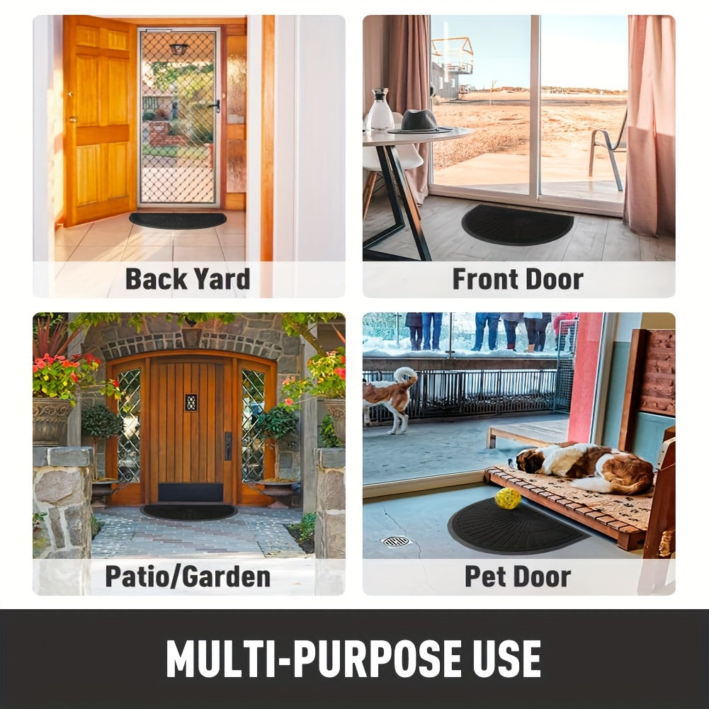 Lisslune | Half-Round Door Mat Rubber – Durable and Non-Slip for Indoor and Outdoor